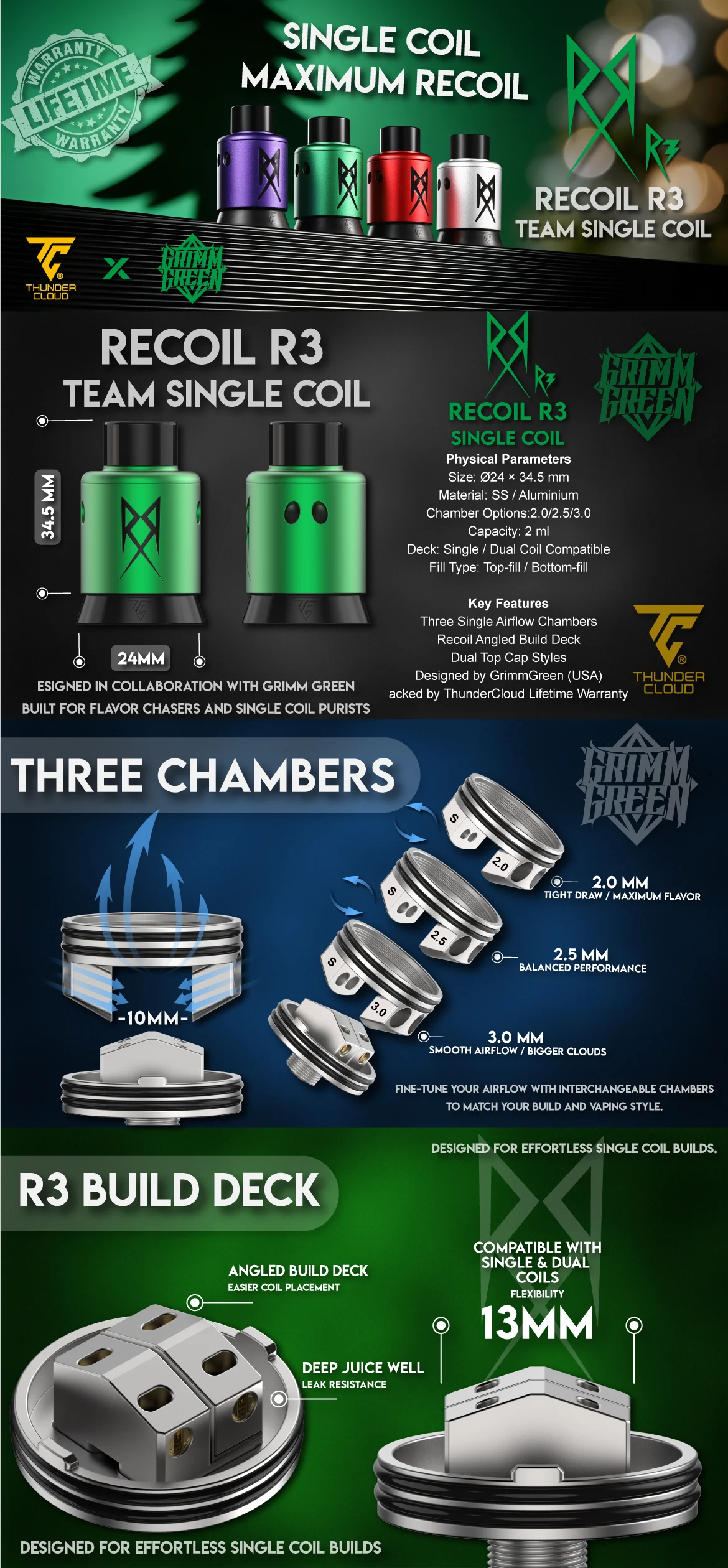 Recoil R3 Single Coil Rda Single Coil Maximum Recoil A